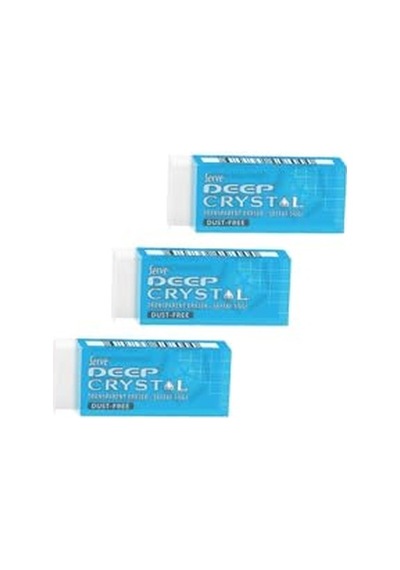 Deep Crystal Şeffaf Silgi 3'lü Paket - Büyük Boy 8680869457980