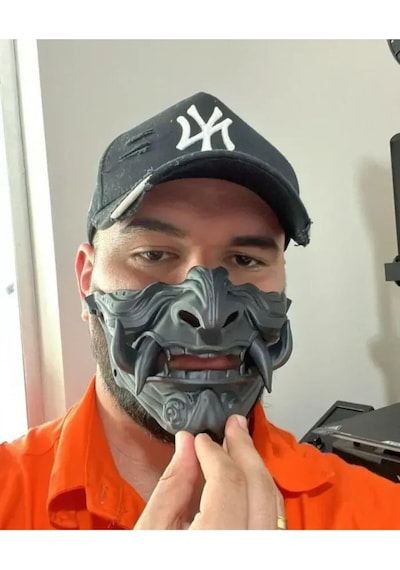 Samurai Oni Mask, Tybao2gdjlg37wne66 Standart