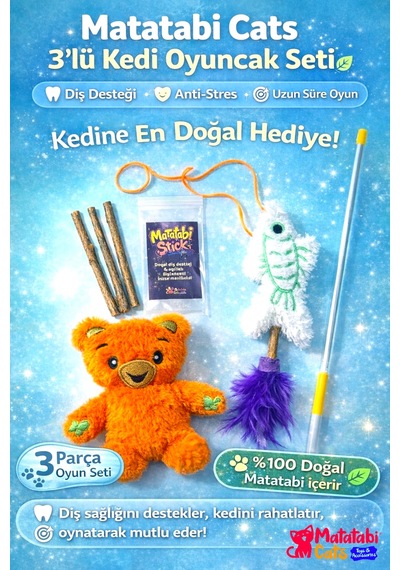 Özel Kedim Paketi Kedi Oltası,kedi Oyuncağı,matatabi Çubuk