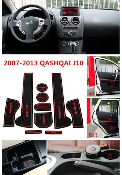 Nissan Qashqai J10 2006 2015 Araç Içi Silikon Kaymaz Ped Kaplama