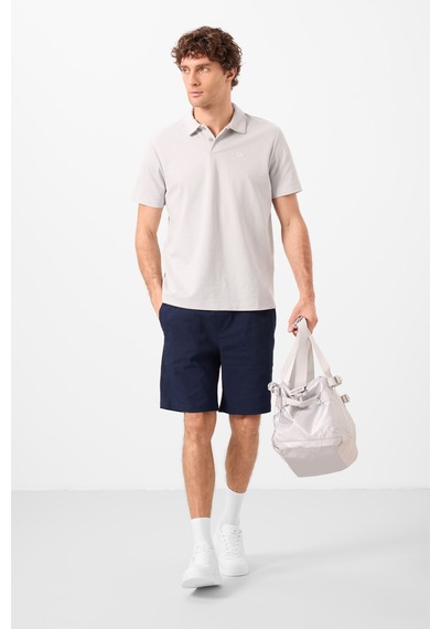 Tommylife Lacivert Standart Fit Dokuma Hafif Esnek Chino Erkek Şort - 81292 Lacivert