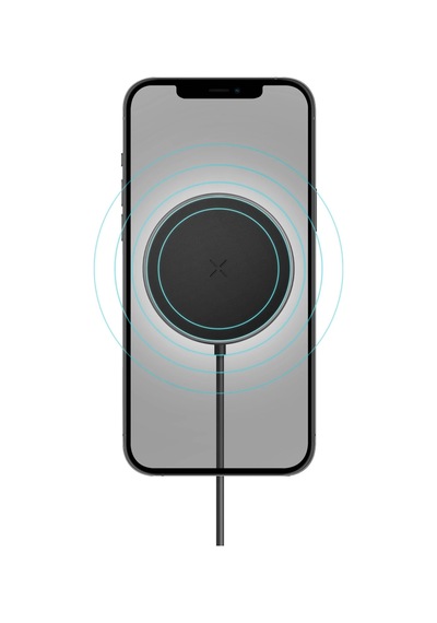 Energea Magdrive 2in1 Izgara Klipsli Ve Bardaklık Bölgesine Takma Aparatlı 15w Kablosuz Şarjlı Manyetik Magsafe Araç Tutucu - Siyah