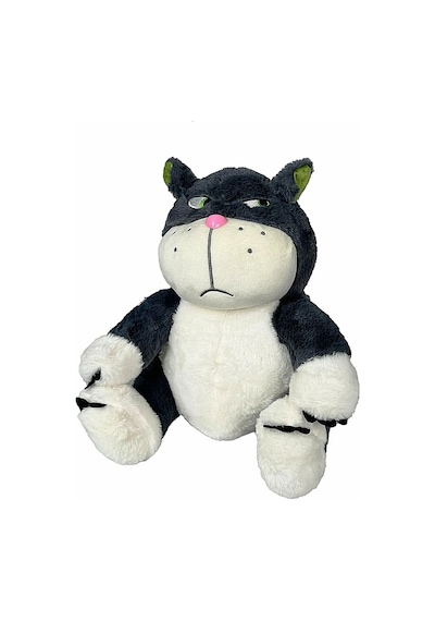 Sinirli Kedi Sabri Peluş Oyuncak 45 Cm Gri