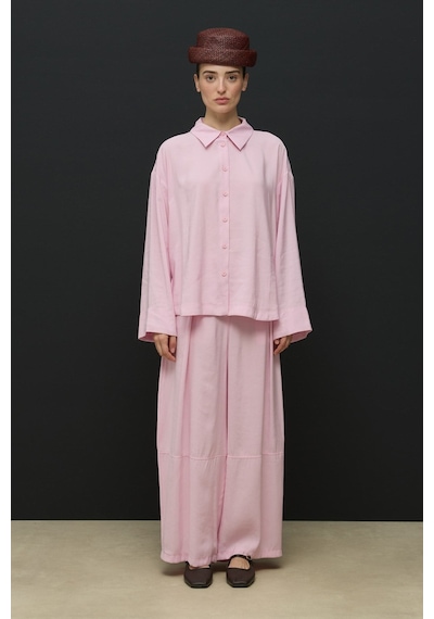 Molene Pembe Comfort Gömlek Pantolon Takım