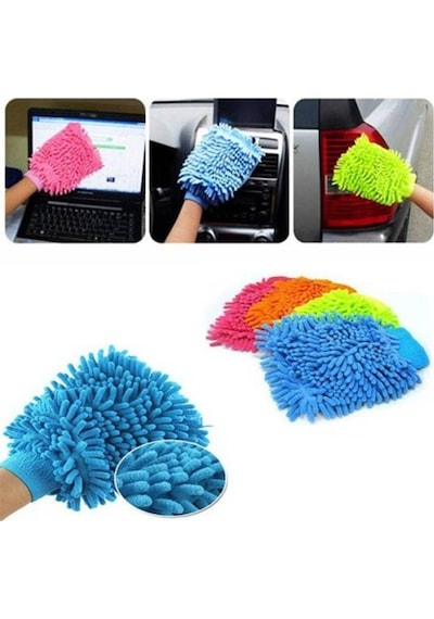 Büro Ev Ofis Arabası Bakımı İçin Araç Dışı Mikrofiber Oto Yıkama Eldiveni