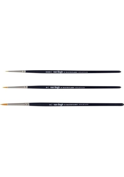 Vangogh Sulu Boya Fırça Yuvarlak Uçlu 191 Seri 3 Lü Set No: 2 - 0 - 000