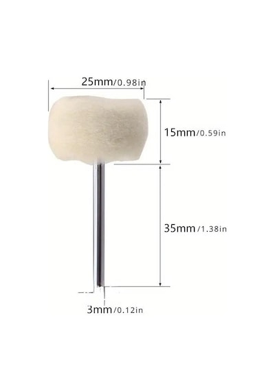 6210x5 5'li Paket Pimli Parlatma Temizleme Kaşmir Yün Polisaj Keçe 25 Mm