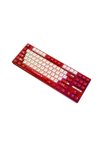 Ajazz Ak870 Mc Kablolu Mekanik Oyun Klavyesi Kırmızı Klavye Brown Switch