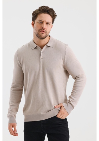 Alexander Gardi Alexandergardı Düğmeli Polo Yaka Regular Fit Kazak E24-eze-36 001