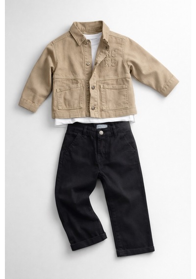 Uğur Bebe Mackays 3 Parça %100 Pamuk Bej Kanvas Ceketli Erkek Çocuk Takımı Siyah Pantolon Modern Şık Kombin Bej Siyah Bej Siyah Uğur Bebe Mackays 3 Parça %100 Pamuk Bej Kanvas Ceketli Erkek Çocuk Takımı Siyah Pantolon Modern Şık Kombin Bej Siyah Bej Siyah