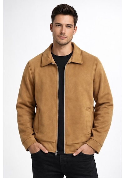 Dynamo Erkek Siyah Regular Fit Mevsimlik Süet Spor Mont Bgl-st05013 Camel