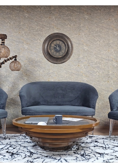 Zafir Teddy Takım Krom Kaplama Telli Ayak Çay Seti Koltuk - Berjer , Balkon, Salon, Ofis Füme Zafir Teddy Takım Krom Kaplama Telli Ayak Çay Seti Koltuk - Berjer , Balkon, Salon, Ofis Füme