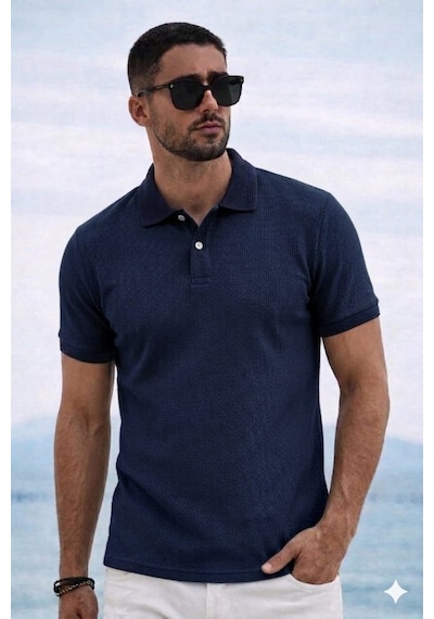 Coupon Polo Yaka Tshirt - Lacivert Lacivert