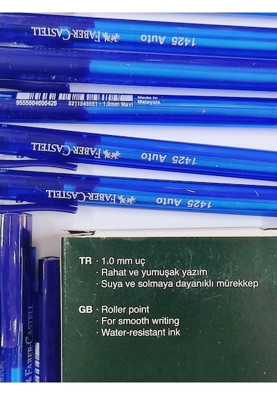 Faber-castell 4 Adet 1425 Auto Tükenmez Kalem-1.0mm Mavi