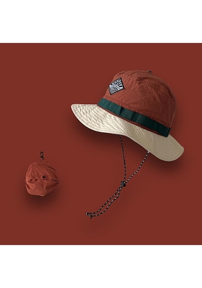 Valkyrie Katlanabilir Bucket Şapka Unisex Ayarlanabilir İpli Yazlık Outdoor Şapka Hafif Nefes Alabilir Kamp Balıkçı Şapkası Kahve Kahverengi