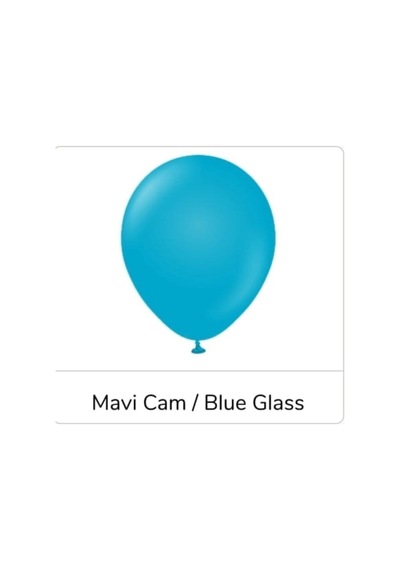 12" Retro Balon Mavi Cam Rengi 100 Lü A