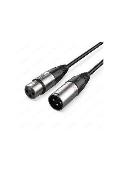 10 Metre Xlr 3 Pin Erkek - Dişi Dengeli Mikrofon Mikser Ses Kablo