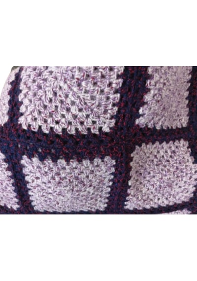 El Örgüsü Renkli Patchwork Büyük Boy Battaniye 135x195 Çok Renkli