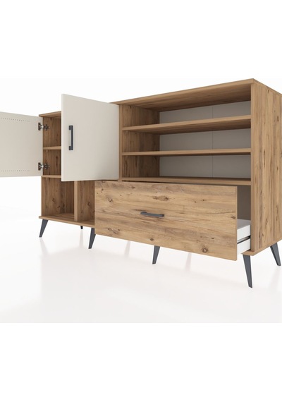 Kronos Konsol 7 Raflı Tek Çekmeceli 2 Kapaklı 176x59x99 Çam-aytaş Çam-aytaşı/çam Kronos Konsol 7 Raflı Tek Çekmeceli 2 Kapaklı 176x59x99 Çam-aytaş Çam-aytaşı/çam