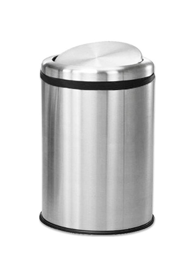 Çöp Kovası Pratik Kapaklı Krom 16 Litre