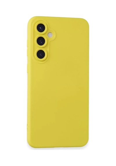 Sh Samsung Galaxy S23 Fe Kılıf Nano İçi Kadife Silikon - Sarı Najmaddin