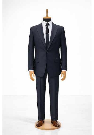 Erkek İtalyan Kesim Regular Fit Takım Elbise - 7489 Lacivert