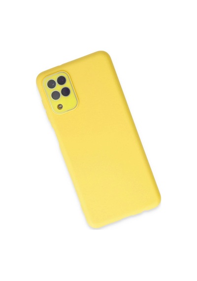 Cosmotex Newface Samsung Galaxy Uyumlu  A22 Kılıf Lansman Glass Kapak - Sarı