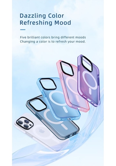 Rock Apple Uyumlu iPhone 14 Plus Kılıf Shield Serisi Magsafe Anti Shock - Mor Mor