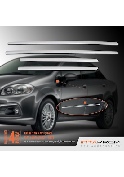 intakrom Fiat Linea Krom Yan Kapı Çıtası 2012-2018 intakrom Fiat Linea Krom Yan Kapı Çıtası 2012-2018