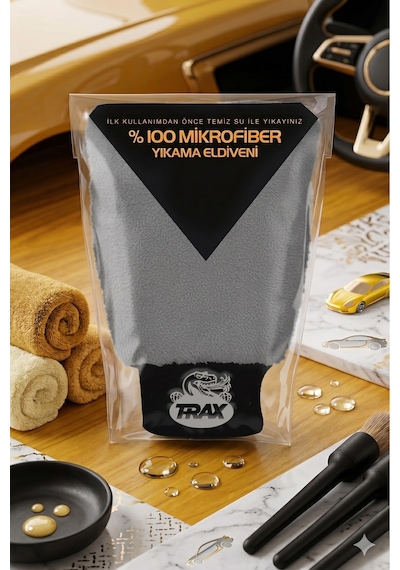 Oto Yıkama Ve Cila Eldiveni Mikrofiber Karma Renk