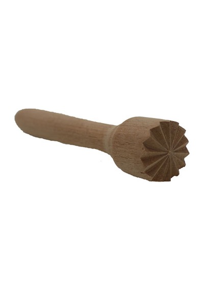 Ahşap Kalın Dişli Bar Tokmak Mojito 22 CM Havan
