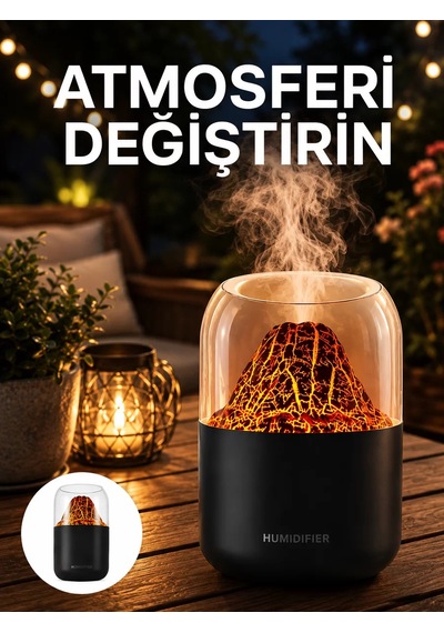 Hepsi Alev Efektli Ultrasonik Difüzör Sessiz Çalışma Yeni Nesil Najmaddin