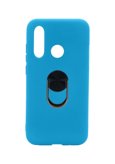 Nettech Huawei Y6p Uyumlu Leather Ring Nano Arka Koruma Kılıf - Sarı Sarı