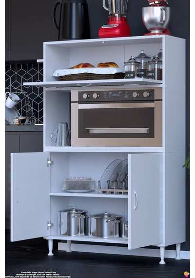 Rona 90 Cm Çok Amaçlı Mutfak Kiler Dolabı Raflı Mikrodalga Fırın Standı Banyo Dolabı 90x150x32 Cm Beyaz Rona 90 Cm Çok Amaçlı Mutfak Kiler Dolabı Raflı Mikrodalga Fırın Standı Banyo Dolabı 90x150x32 Cm Beyaz