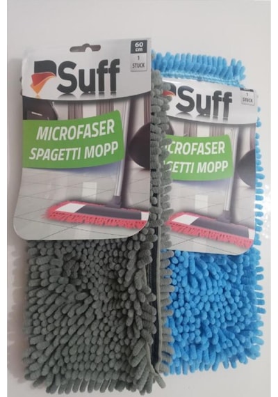 Suff 2 Adet Nemli Ve Kuru Makarna Mop Ucu Mikrofiber Paspas Yedeği 60 Cm