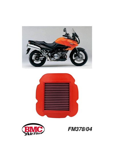 Bmc Fm378/04 Suzuki V-strom 650 2004+, V-strom 1000 2002-2013, Kawasaki Klv 1000 Kutu İçi Performans Hava Filtresi
