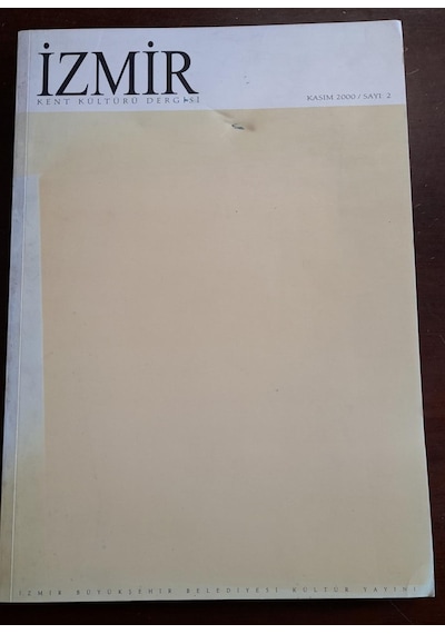 İzmir Kent Kültürü Dergisi Kasım 2000 / Sayı: 2