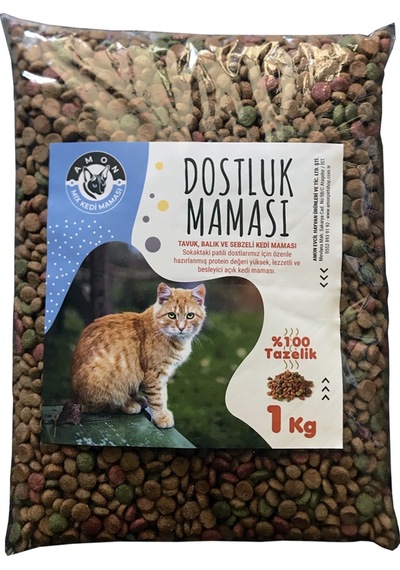 Amon Petshop Mix Kedi Dostluk Maması Sokak Hayvanlarına Özel Mama 1 KG