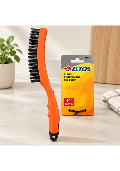 Tel Fırça Renkli Plastik Saplı 33 Cm Belirtilmemis