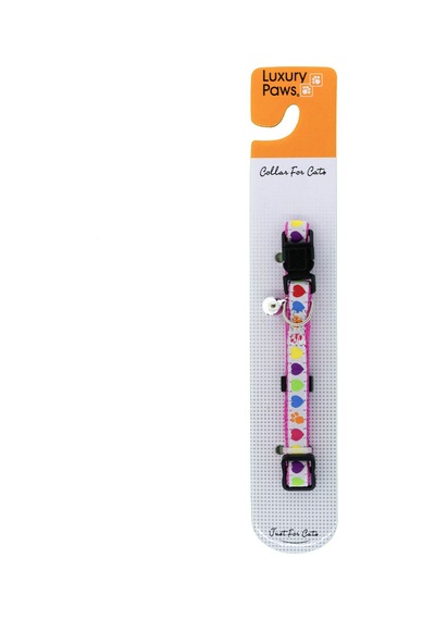 Luxury Paws Kedi Boyun Tasması Desenli Kalpli 10mm-30CM