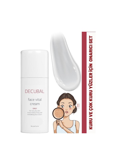 Decubal Basic Klinik Nemlendirici Krem 250 ML + Face Vital Kuru ve Hassas Ciltler İçin Ekstra Besleyici Krem 50 ML