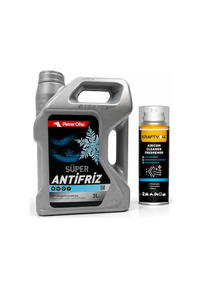Petrol Ofisi Super Antifriz Yeşil 3lt + Klima Bombası 200 Ml