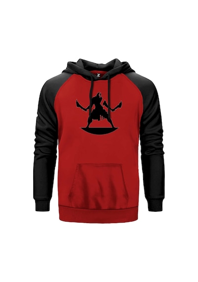 God Of War Kratos 2 Kırmızı Renk Reglan Kol Sweatshirt Kırmızı