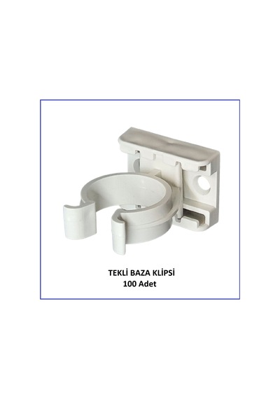 Baza Klipsi Tekli 100 Adet Beyaz