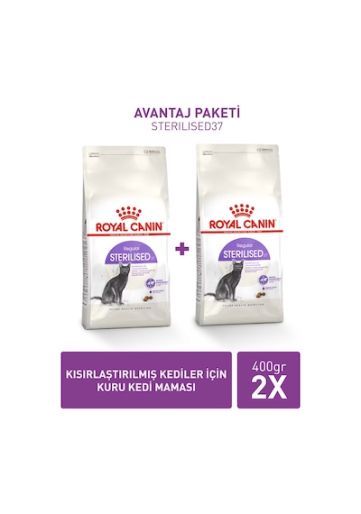 Sterilised37 Kısırlaştırılmış Kediler Için Kuru Kedi Maması 400g 2x Adet