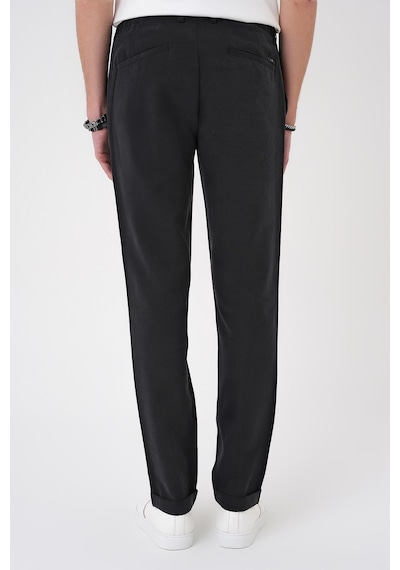 Efor Comfort Beli Lastikli Rayon Karışımlı Siyah Jogger Pantolon P 1194 Siyah