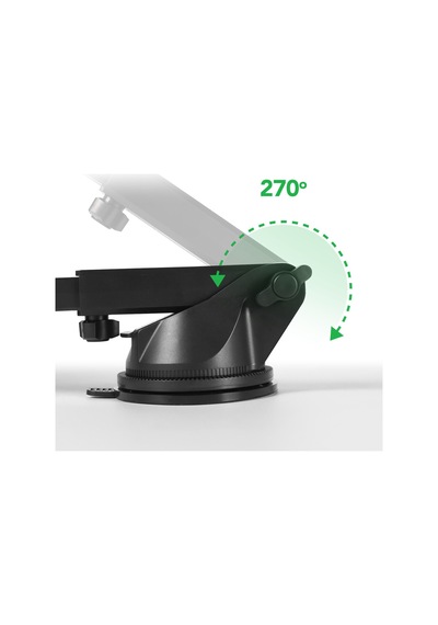 Telefon Tutacağı Ayarlı Güçlü Vantuzlu Araç İçi Torpido Üstü Tel Tutucu Üniversal Siyah Glz03517212 Siyah