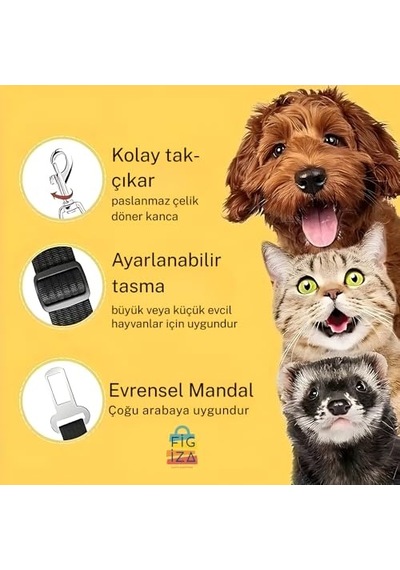 Ayarlanabilir Evcil Hayvan Araç Emniyet Kemeri Kedi Ve Köpekler İçin Oto Emniyet Tasması, Konforlu Ve Güvenli S Çok Renkli Ayarlanabilir Evcil Hayvan Araç Emniyet Kemeri Kedi Ve Köpekler İçin Oto Emniyet Tasması, Konforlu Ve Güvenli S Çok Renkli