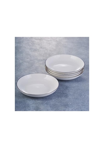 20 Cm Porselen Çukur Tabak Açık Gri