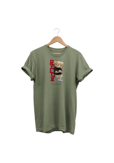 Widi Relax Baskılı Haki T-shirt Haki